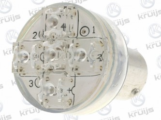 STR8 Lamp voor Knipperlicht - Knippert bij remmen - Rode LEDs - Type: BAY15d