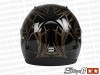 Helm Type: Racing Kleur: Zwart Goud Maat: XL Met E