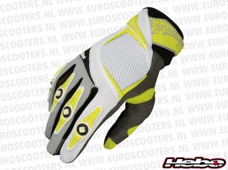 Hebo Cross handschoenen - Scratch 4 - Kleur: Zilver / Geel - Maat: S