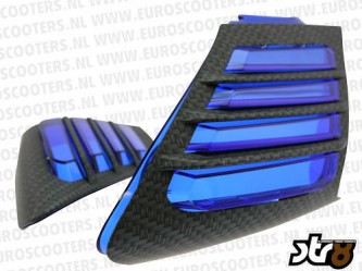 STR8 Zij paneel - Aprilia SR Factory - Carbon/Blauw