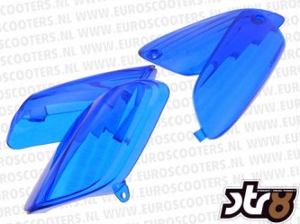 STR8 Glas Set - Knipperlichtglas - Aprilia SR50 Factory - Kleur: Blauw