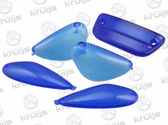 STR8 Glas Set - Knipperlichtglas / Achterlichtglas - Piaggio NRG MC3 - Kleur: Blauw